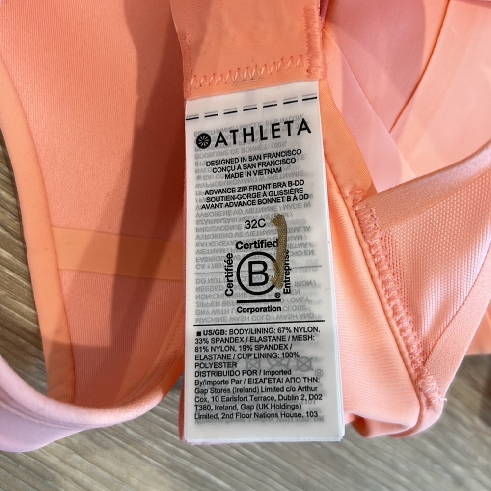 Athleta Advance Zip Front Bra, Size 32 C - Picture 9 of 15